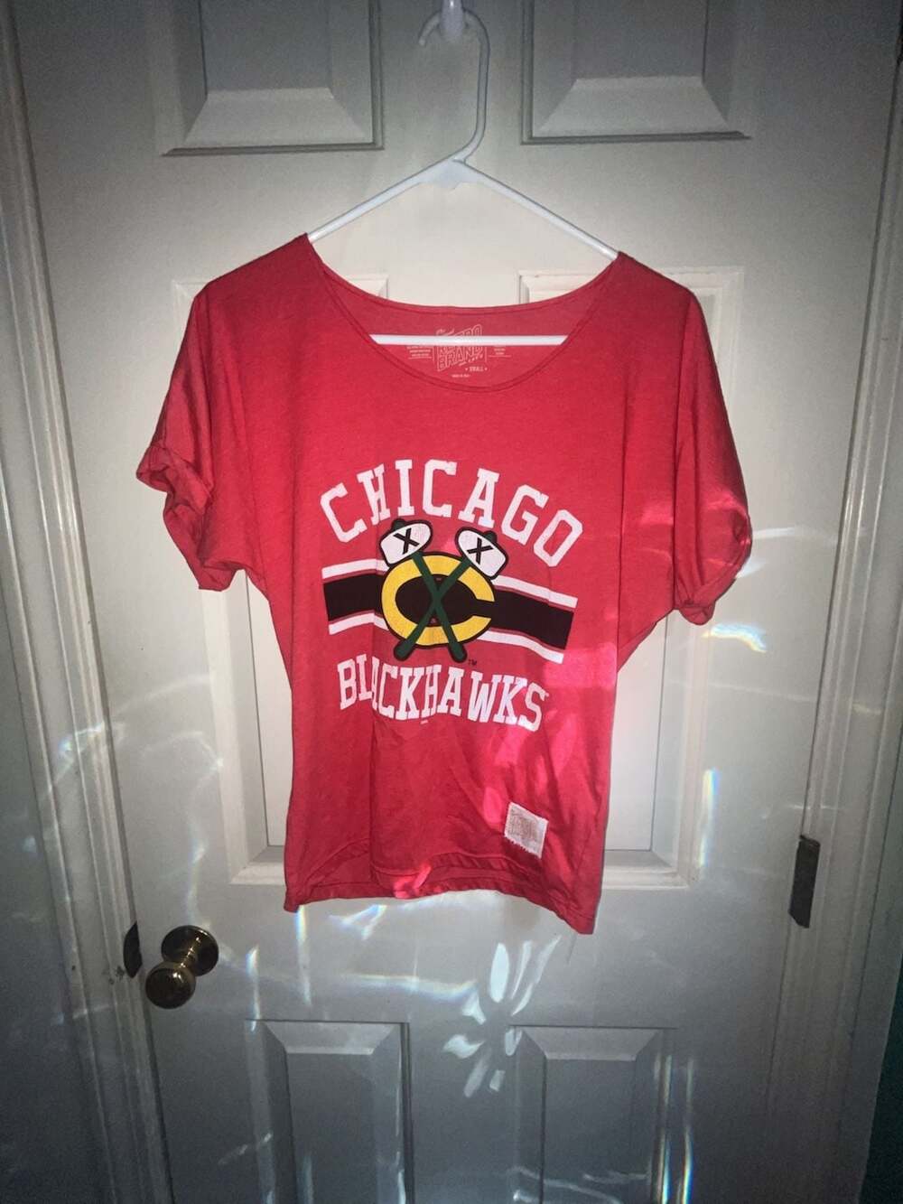 Retro Brand Chicago Blackhawks Graphic T-Shirt Small Red